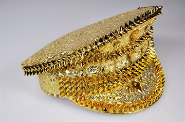 Glitter pet goud & spikes