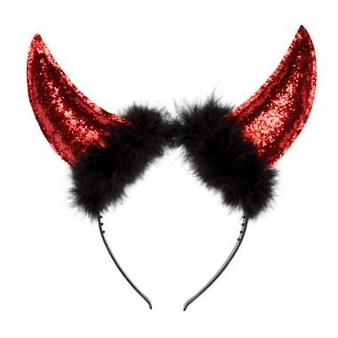 Hair circlet devil horns glitter