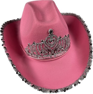 Cowboyhut Glimmer rosa bei