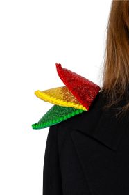 Epaulette r/y/gr sequins per pair