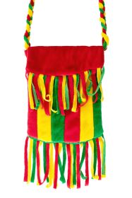Tas met franjes rood geel groen