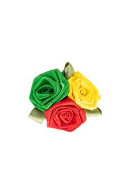 Brosche Rosen rot gelb grün