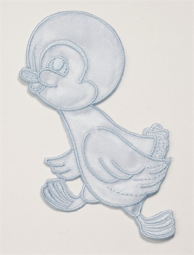 Badge duck light blue 9,5cm