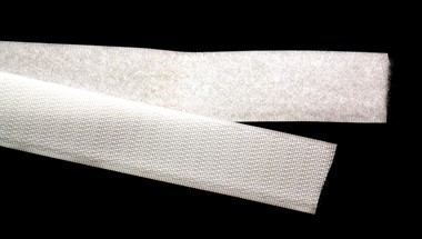 Klittenband  2,5cm wit 1m
