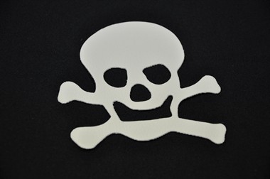 Emblem skull large ecru 