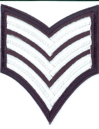Applicatie strepen wit/donkerblauw