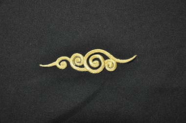 Emblem crincle gold (rechts) 12x3cm