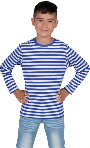 gestreept shirt blauw/wit de luxe (kind)