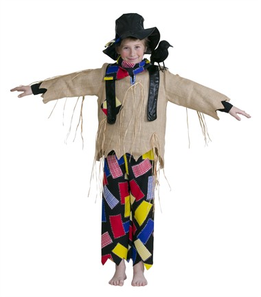 Vogelverschrikker (bovendeel/broek/hoed/halsdoek)