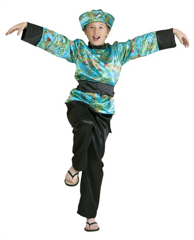 Japaner (türkis) (Hose/Bluse/Schärpe)