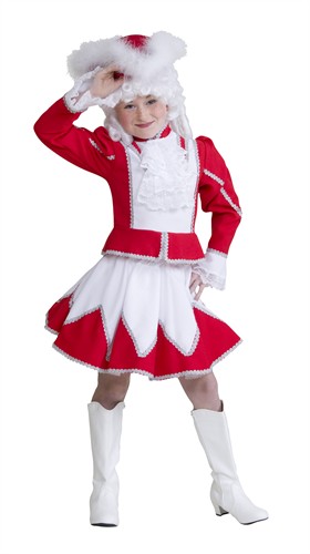 Tanzmariechen Rot/Weiss (Jacke, Rock) Texturé