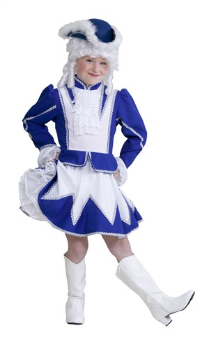 Tanzmariechen blau/weiss 2-tlg.