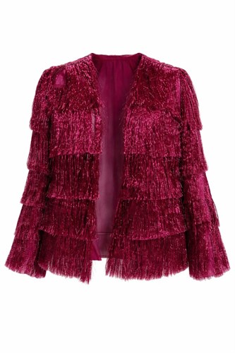 Jacket hotpink fringes