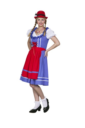 Dirndl Moni blau/weiße Punkte 2-tlg