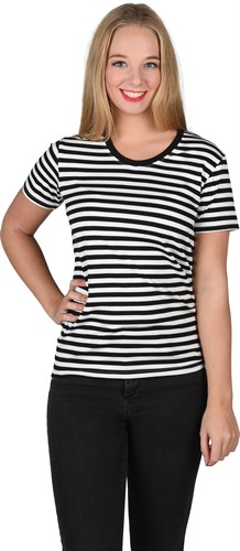 Ringelshirt schwarz/weiß Girlie