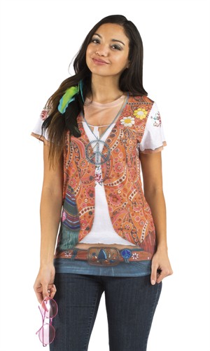 T-Shirt Hippie Frau