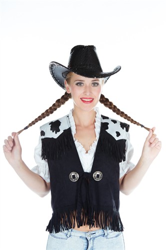 cowgirl vest zwart