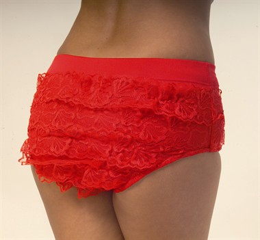 Kanten broek rood