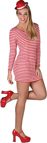 Ringelkleid rot/weiß Tricot