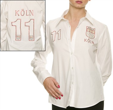 Blouse Cologne rhinestones white