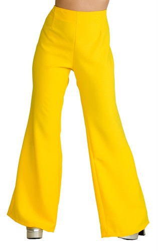 Broek 70er jaren geel dames
