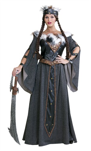 germaanse- dame (blouse,rok,hoofdband)