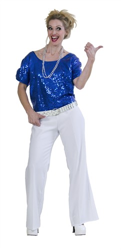 Pailletten-Top Blau