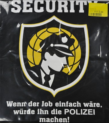 T-Shirt  "Security" Schwarz