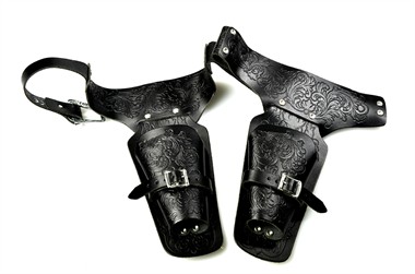 Cowboygürtel 2 Taschen schwarz