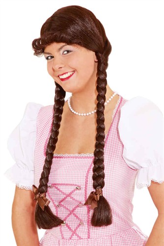 Perücke braun Lisl Oktoberfest 
