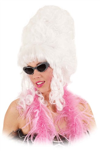 Perücke weiß Lady Pompadur