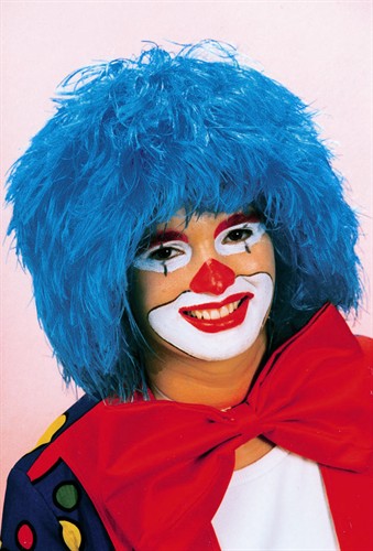 Pruik blauw clown