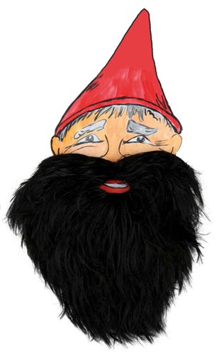 Dwergen baard zwart (met elastiek)