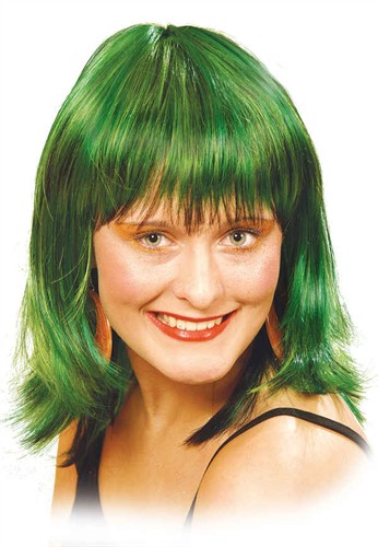 Pruik groen Mandy