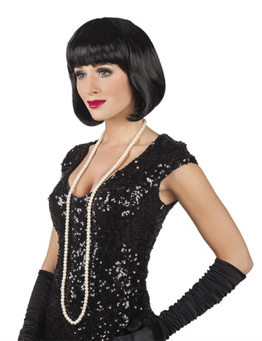 Perücke schwarz Cabaret 