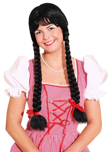 Pruik zwart Lisl