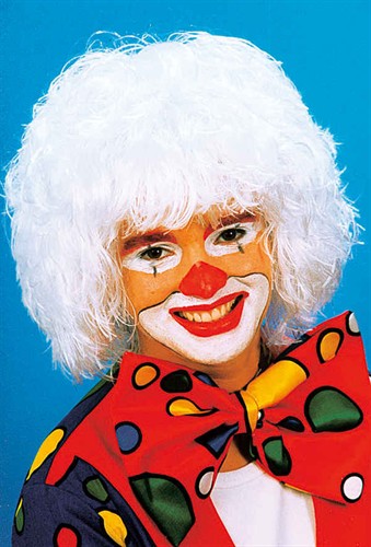 Perücke Clown weiß