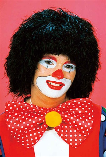 Pruik clown zwart