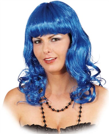Pruik blauw Katy