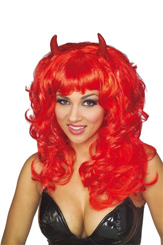 Perücke Teufel rot Halloween