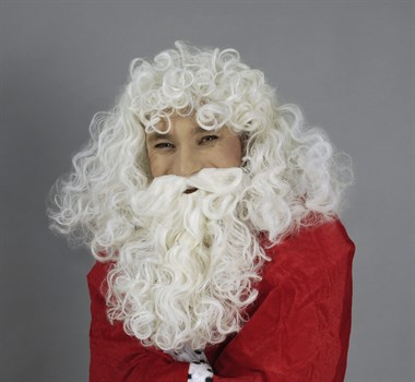 Perücke Weihnachtsmann und Bart 