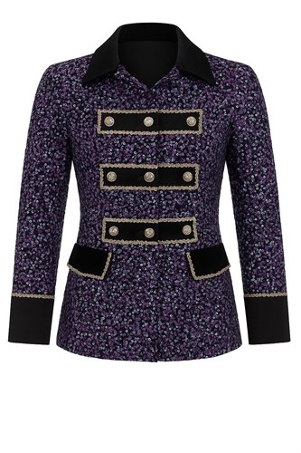 Jacke Pailletten silber/lila