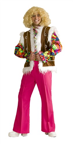Hippie Weste Flower Power (Braun)