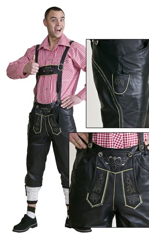 Lederhose schwarz (geschmeidiges Leder)