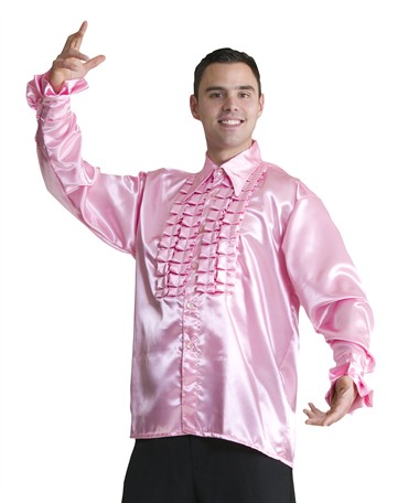 blouse met ruches roze