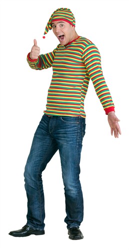 gestreept shirt rood/geel/groen