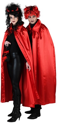 Cape rood halloween (satijn)