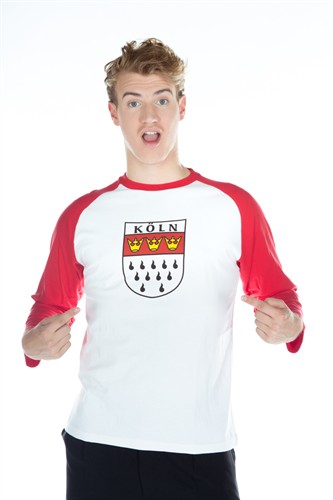 Köln T-Shirt Rot/Weiss (Langarm)