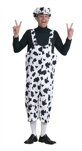 fun broek koe zwart/wit (texturé)