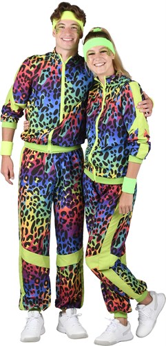 Jogging pak Leopard neon 2dlg.